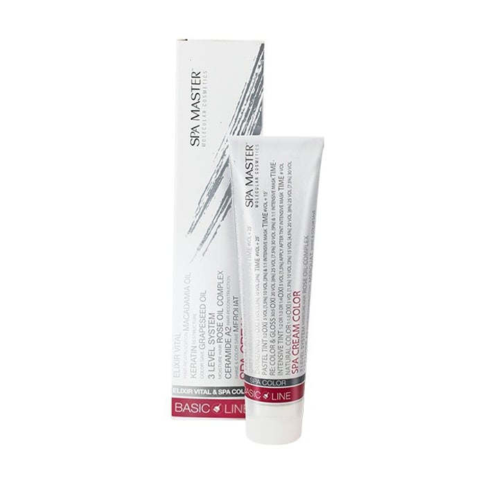 Перманентна крем-фарба для волосся Spa Master Basic Line Spa Cream Color 7/7W Коричневий блонд, 100 мл